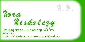 nora miskolczy business card